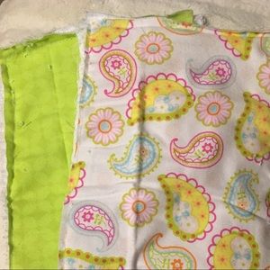Set of two baby girl burp cloths